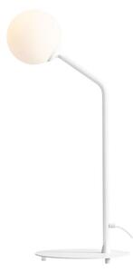 Lampa biurkowa Pure - biała, szklany klosz