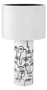 Biała lampa stołowa Family - motyw twarzy
