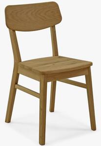 Drewniany zestaw 4 krzeseł i stołu wykonany z litego drewna dębowego