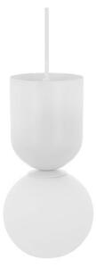 Biała lampa wisząca Luoti - nowoczesna, szklany klosz