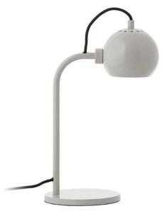 Nowoczesna lampa biurkowa Ball Single - jasnoszara, połysk