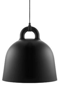 Czarna lampa wisząca Bell M - długie zawieszenie