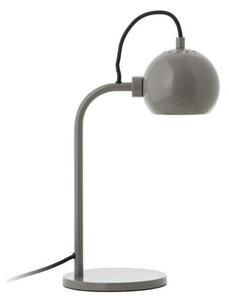 Szara lampa biurkowa Ball Single - ciepły odcień