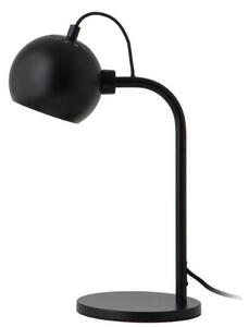 Czarna lampa stołowa Ball Single - regulowany klosz, mat