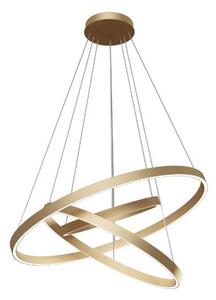 Lampa wisząca Rim - złote ringi, LED