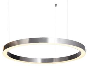 Lampa wisząca Circle - żyrandol LED, srebrna, 80cm