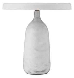 Nowoczesna lampa stołowa Eddy - biały marmur, LED