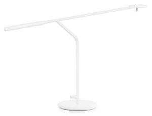 Biała lampa stołowa Flow - regulowana, LED