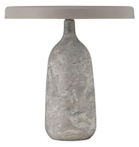 Szara lampa stołowa Eddy - podstawa z włoskiego marmuru