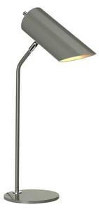 Futurystyczna lampa biurkowa Quinto - szara, metalowa