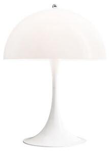Biała lampa stołowa Panthella - Louis Poulsen, obły kształt