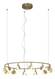 Elegancka lampa wisząca Shell L - złoty ring, LED