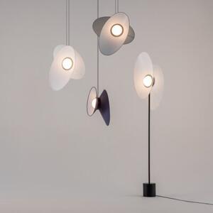 Lampa stojąca podłogowa dekoracyjna czarno-biała regulowane abażury LED 12W EVOLUTION Maytoni