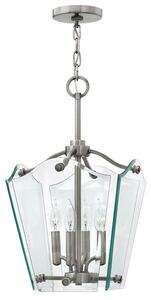 Dekoracyjna lampa wisząca Vintage - mała - szkło, nikiel