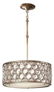 Lampa wisząca - Bella - srebrna z kryształkami