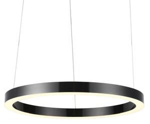 Czarna lampa led do salonu Circle - LED, 80cm
