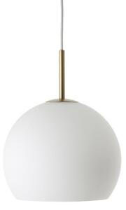 Biała lampa wisząca Ball M - szklana kula