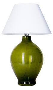Elegancka lampa stołowa Genova - zielona z białym abażurem