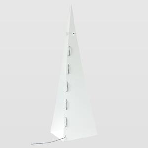 Lampa podłogowa Arrow Big - stalowy, biały trójkąt