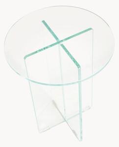 Okrągły stolik pomocniczy ze szklanym blatem Iris