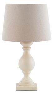 Drewniana lampa stołowa Marsham - Endon Lighting - kremowa
