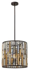 Lampa glamour z kryształkami - Opal - ciemny brąz