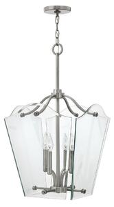 Dekoracyjna lampa wisząca Vintage - szkło, nikiel