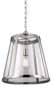 Lampa wisząca w stylu Hampton - Sutton - szklana srebrna