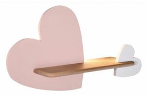 Kinkiet HEART różowy LED 1x5W 250lm wym:26x43x12cm IP20 Candellux