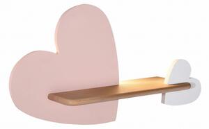 Kinkiet HEART różowy LED 1x5W 250lm wym:26x43x12cm IP20 Candellux