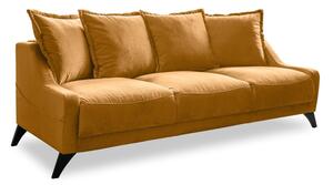 Musztardowożółta aksamitna sofa Miuform Royal Rose