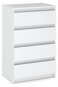 Komoda STIVMEBLE 4 szuflady Szafka 60x33,5x92,5 cm BiaÅy Mat