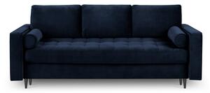 Niebieska aksamitna rozkładana sofa Milo Casa Santo