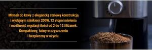 Młynek do kawy GASTRONOMA 18120001 Czarny
