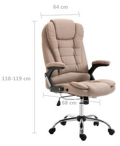 Fotel biurowy w kolorze taupe - Coria