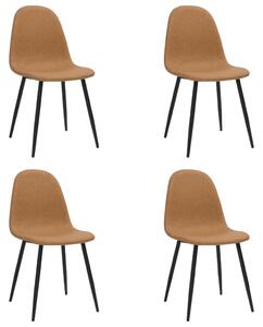 Krzesła stołowe, 4 szt., 45x53,5x83 cm, jasny brąz, ekoskóra