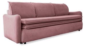 Różowa aksamitna rozkładana sofa Miuform Tender Eddie