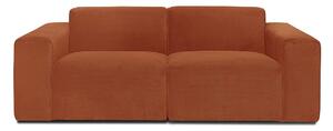 Pomarańczowa sztruksowa sofa modułowa Scandic Sting