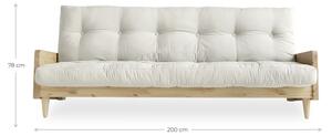 Sofa rozkładana z lnianym obiciem Karup Design Indie Natural/Linen
