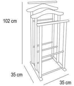 Stojak na ubrania ARREDAMENTI Maxi 102 x 35 cm Brązowy
