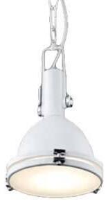 Industrialna LAMPA wisząca NAUTILIUS S 10264101 Kaspa metalowa OPRAWA okrągły ZWIS na łańcuchu biały - biały