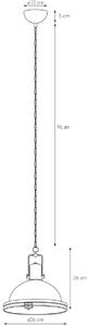Industrialna LAMPA wisząca NAUTILIUS M 10262103 Kaspa metalowa OPRAWA na łańcuchu ZWIS okrągły chrom - srebrny || chrom
