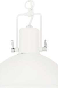 Industrialna LAMPA wisząca NAUTILIUS M 10265101 Kaspa metalowa OPRAWA okrągły ZWIS na łańcuchu biały - biały