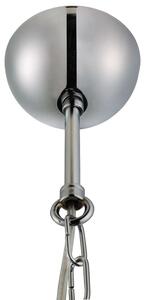 Industrialna LAMPA wisząca NAUTILIUS L 10263103 Kaspa okrągła OPRAWA metalowy ZWIS na łańcuchu chrom - srebrny || chrom