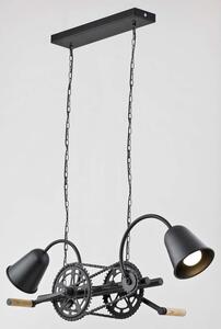 Designerska LAMPA wisząca BIKE 10213202 Kaspa dekoracyjna OPRAWA metalowa zębatka łańcuch czarny