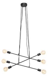 Moderne hanglamp zwart 6-lichts - Sydney Oswietlenie wewnetrzne