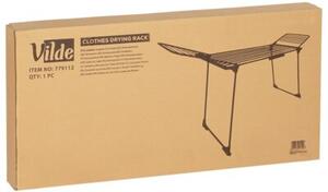 Suszarka na pranie metalowa czarna rozsuwana XXL 204-260x56x103 cm