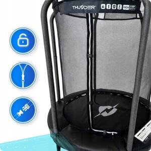 Trampolina dla dzieci do domu mała 4.5FT 140CM bezpieczna siatka Thunder