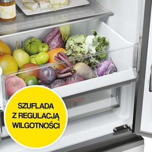 Lodówka HAIER HTW5618DWMG No Frost 185cm Inox