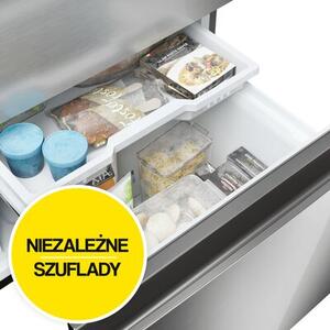 Lodówka HAIER HTW5618DWMG No Frost 185cm Inox